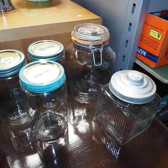 glass storage jars