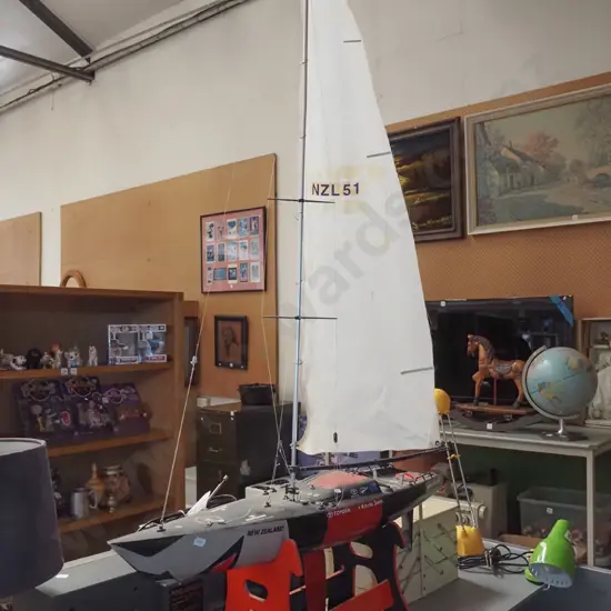 Team NZ America's Cup pond yacht on stand H1340 - no controller - As Is No Returns