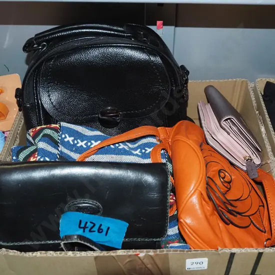 box; purses, hand bags