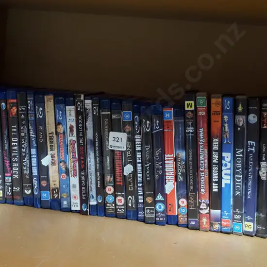 blue rays and DVDs