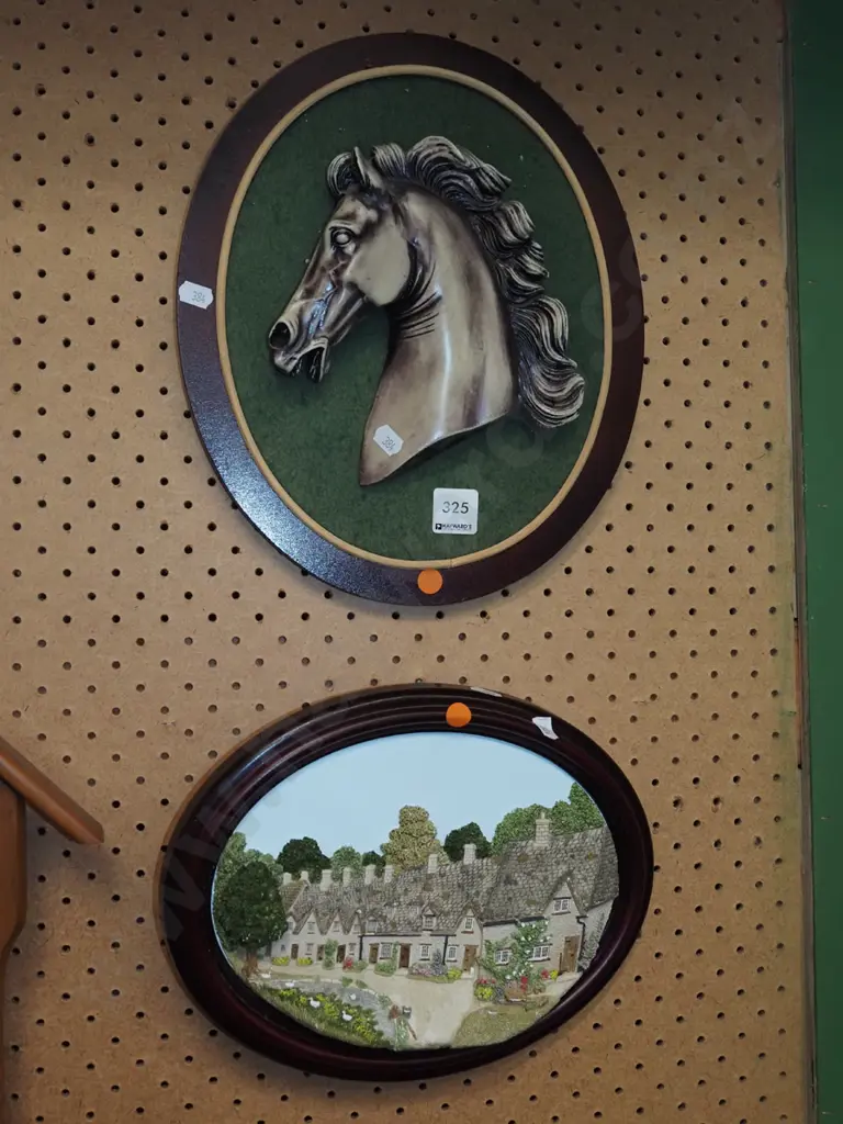 3D composite horse wall art, 3D English village scene Image 1++
