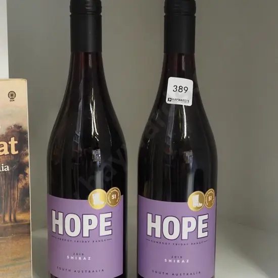 2x bottles I Am Hope 2019 shiraz