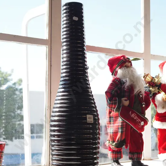 tall ribbed ceramic vase H600