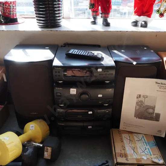 Technics stereo twin cassette, radio, tuner, amplifier