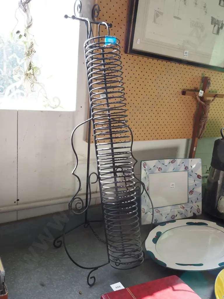 wrought metal cello themed CD tower H900 Image 1++