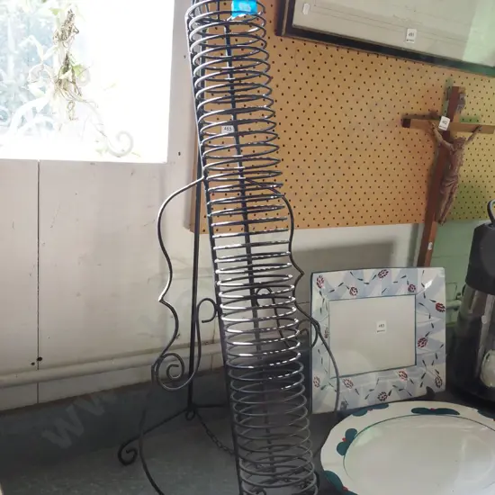 wrought metal cello themed CD tower H900