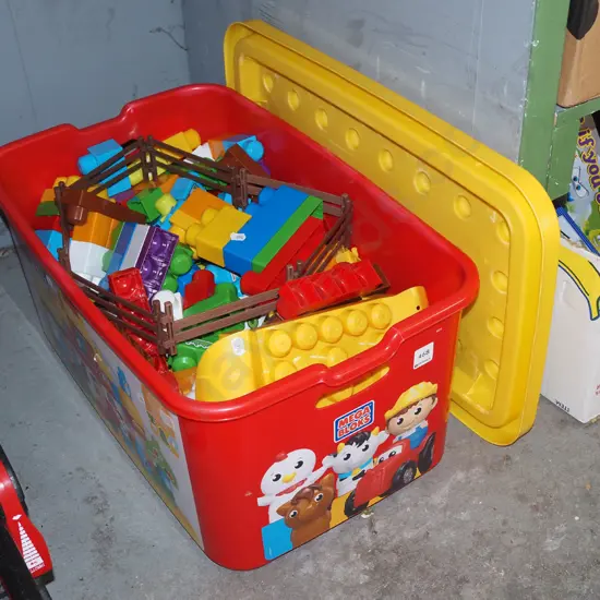 lidded box of Mega Bloks