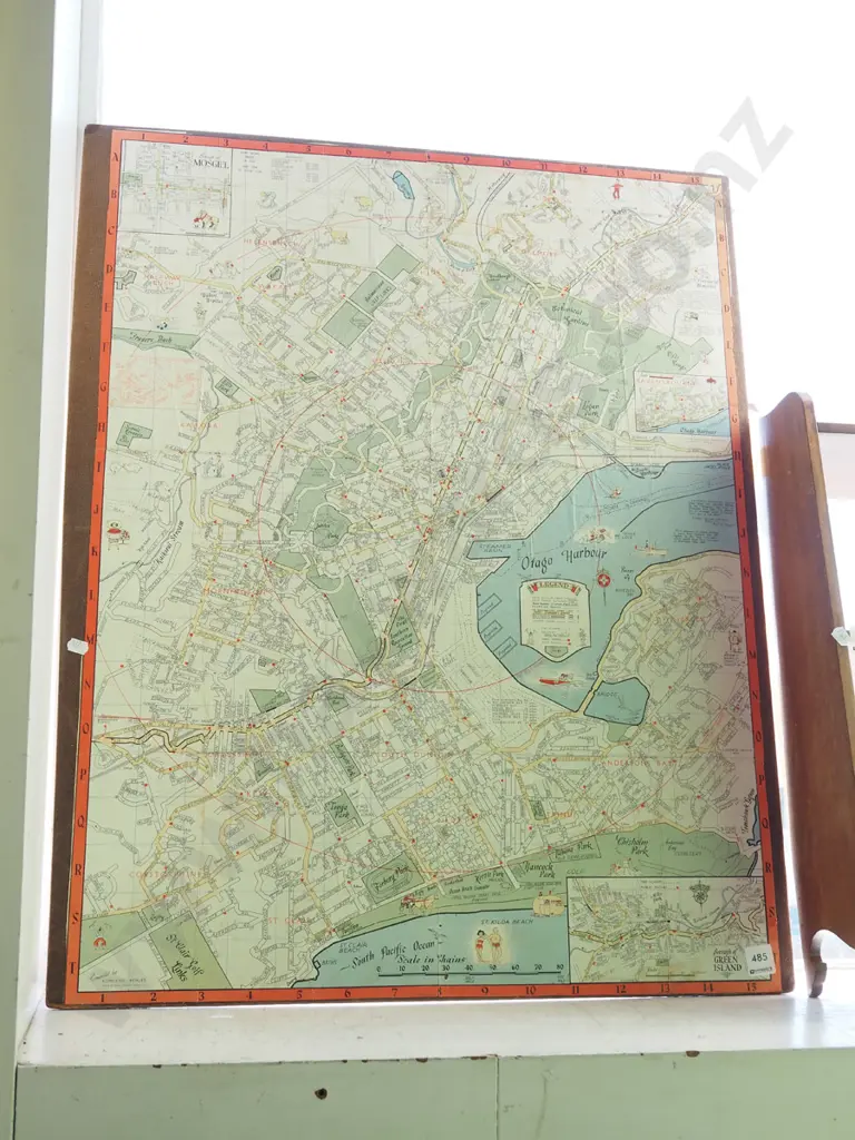 map of Dunedin on board Image 1++