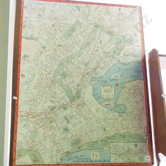 map of Dunedin on board