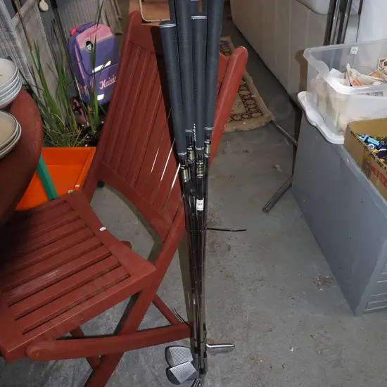 bundle of Lamkin golf clubs