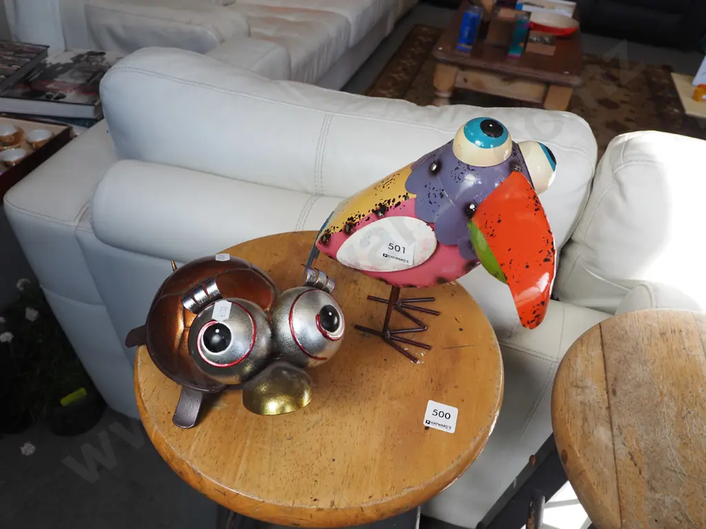 tin bird and turtle ornaments H230 Image 1++