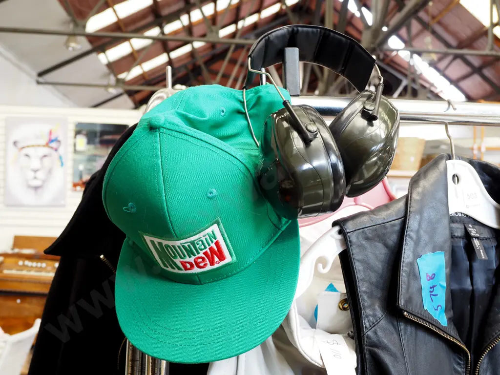 Mountain Dew truckers cap, ear muffs Image 1++