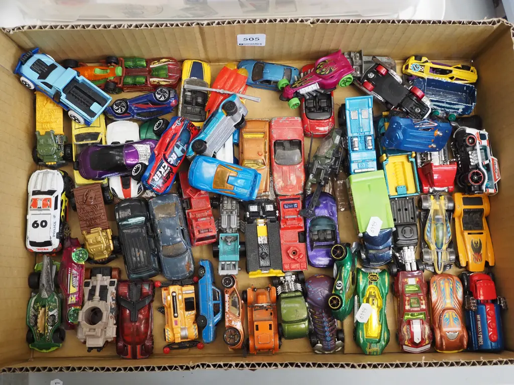 box of toy vehicles Image 1++