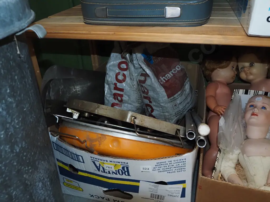 portable gas bbq, 2 bags of charcoal Image 1++