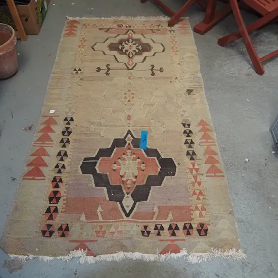 worn woven floor mat L1880 W1020