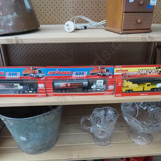 3x carded toy trucks