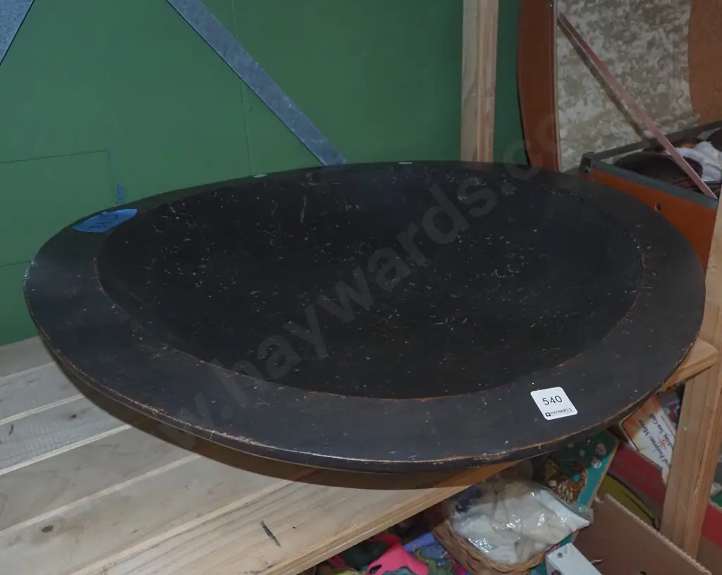 large wooden fruit bowl Diam590 Image 1++