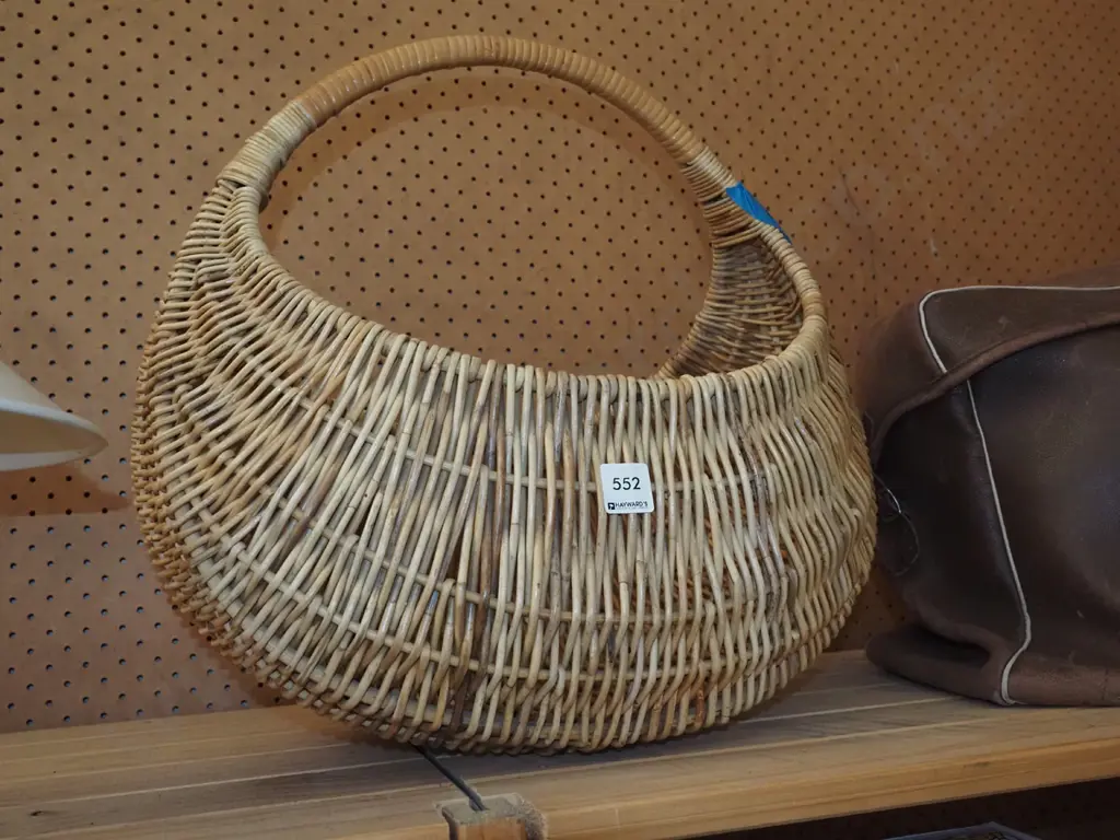 woven cane moon basket Image 1++