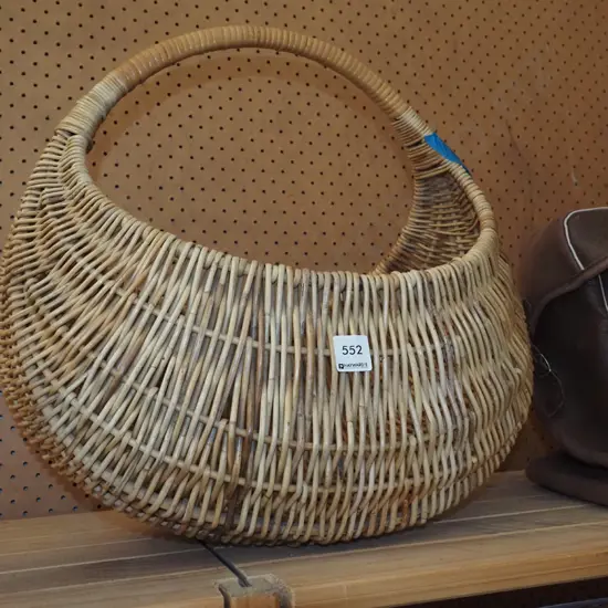 woven cane moon basket