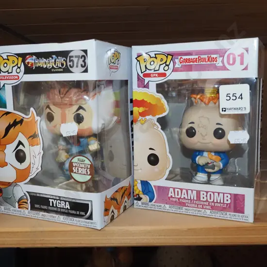2x carded Pop figurines - Tygra, Adam Bomb