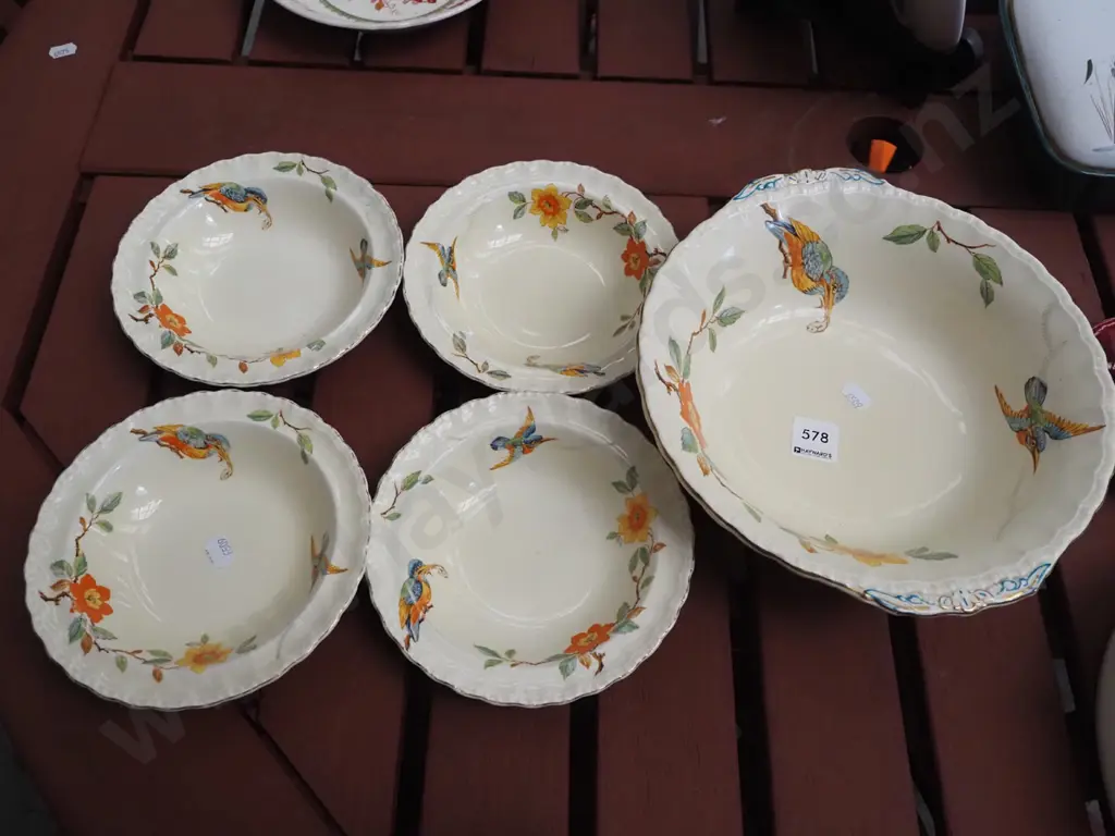 4x Grindley kingfisher bowls  Image 1++