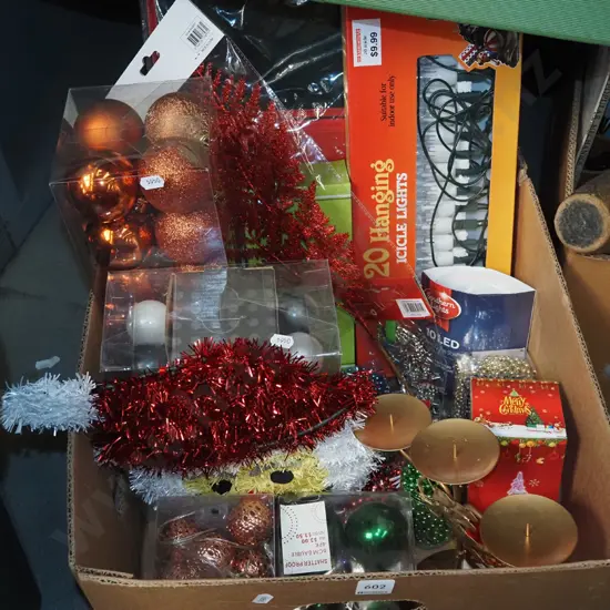 box; Xmas decorations