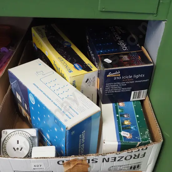 box of Xmas lights