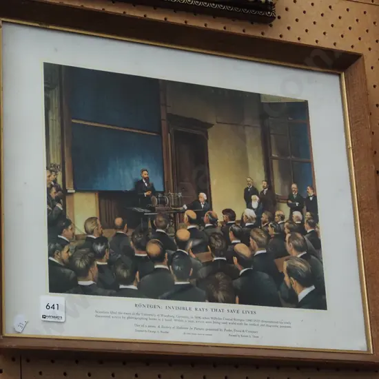 framed print - Rontgen - Invisble Rays Save Lives