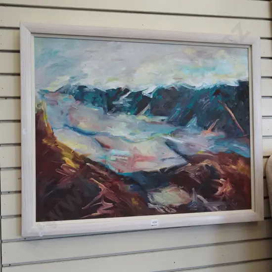 framed oil on board - landscape