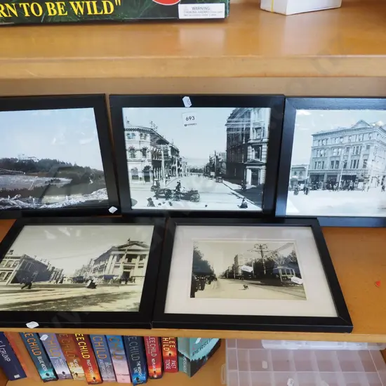 5x framed reproduction early photographs - Dunedin