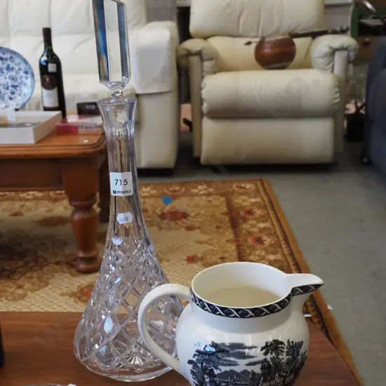 stoppered decanter, Wedgwood jug Decanter H420