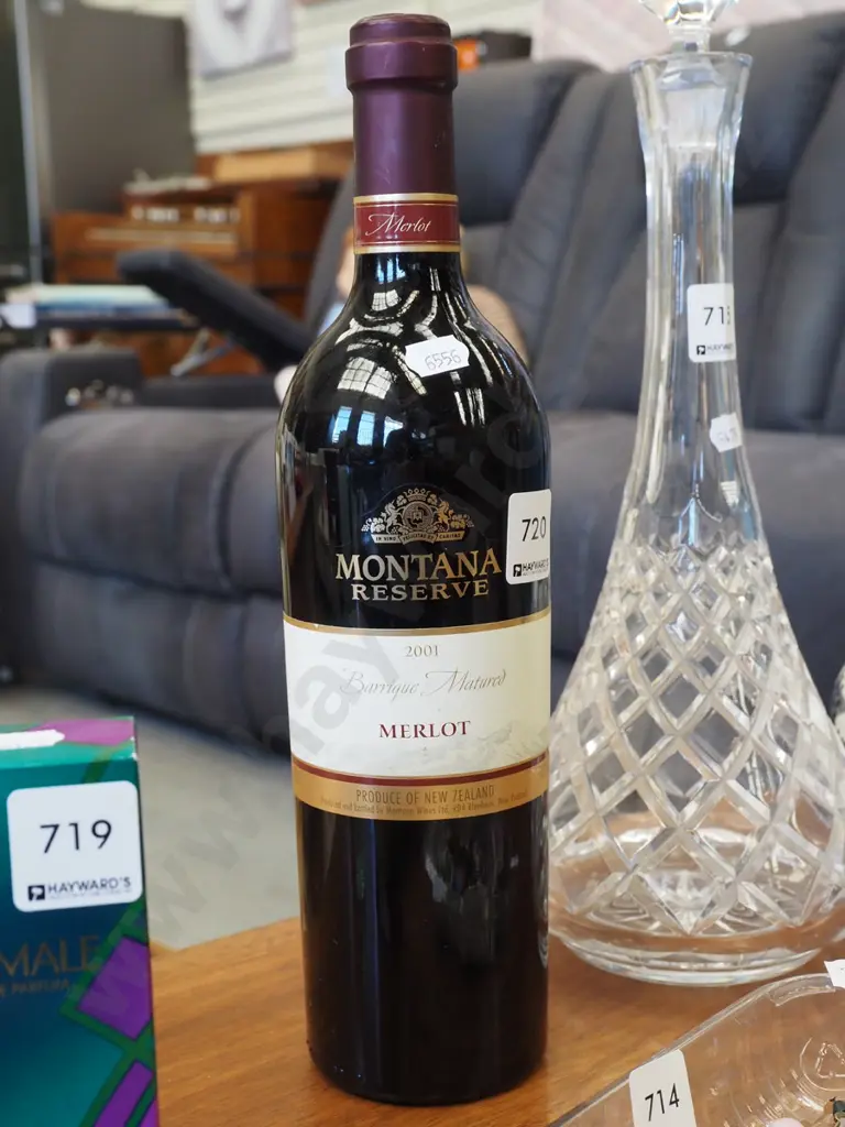 bottle Montana Reserve 2001 merlot Image 1++
