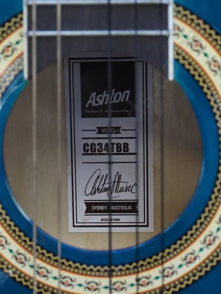 Ashton 3/4-size acoustic guitar, strap, book and soft bag Image 1++