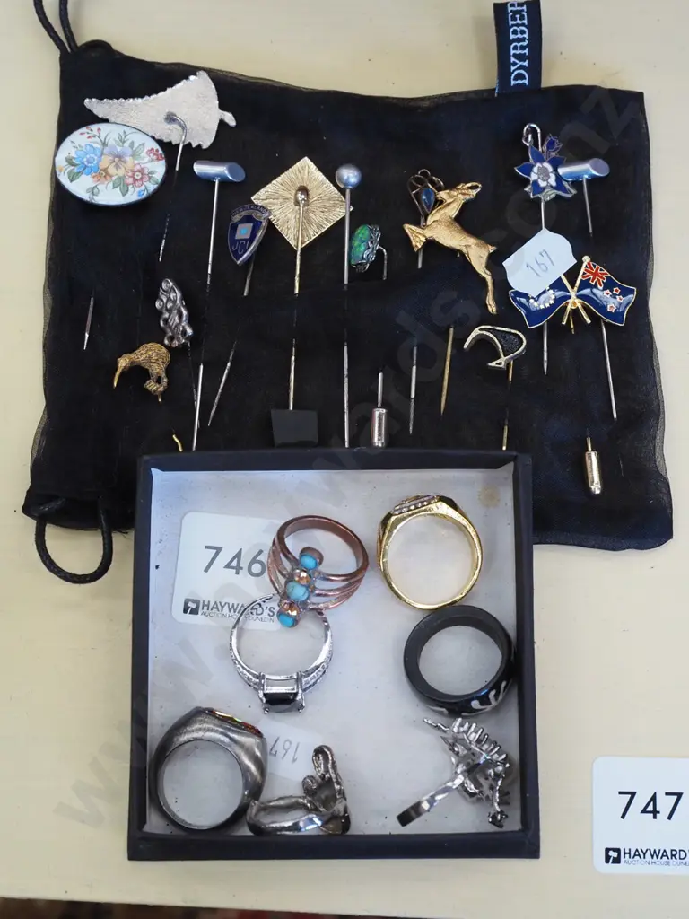 tie pins, various rings Image 1++