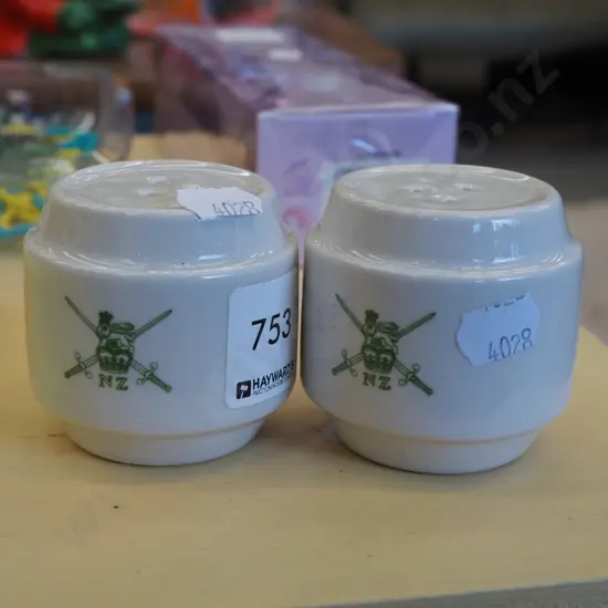 NZ Military salt shakers