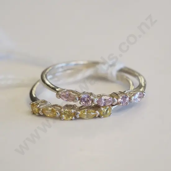 2x sterling silver rings