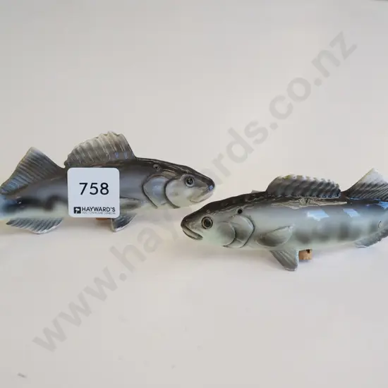 blue cod themed salt and peppers