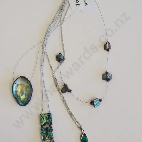 4x paua necklaces