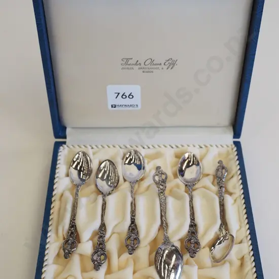 sterling silver teaspoon set - some damage to case