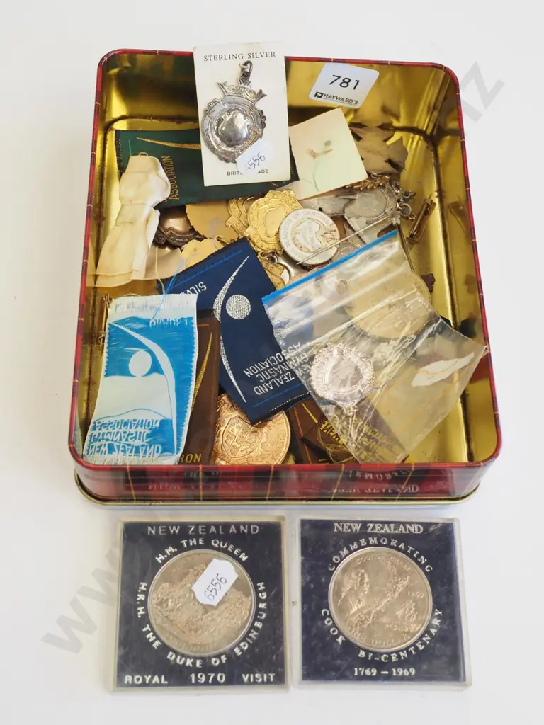 tin; coins, sterling silver pendants, medallions etc Image 1++