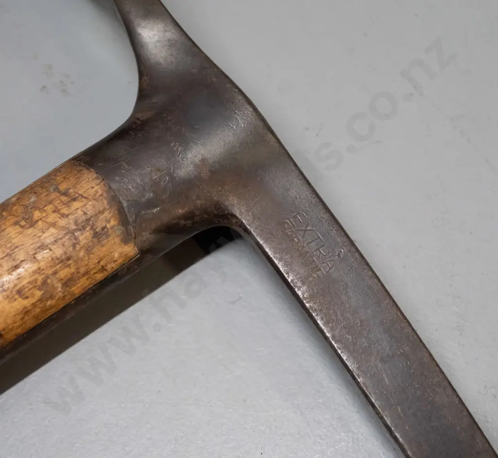 vintage ice axe - marked Made in Austria, maker O. Coberger and "Arthur's Pass" - tip sleeve has impressed "D. Kiddey" Image 1++