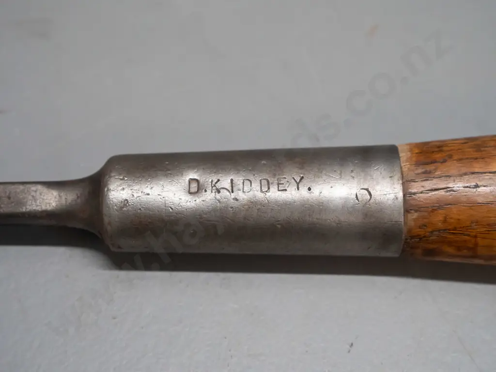 vintage ice axe - marked Made in Austria, maker O. Coberger and "Arthur's Pass" - tip sleeve has impressed "D. Kiddey" Image 1++