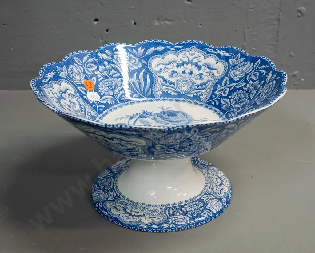 Spode Signature Collection Floral comport  - limited 2001 edition #676 of 750. H-140 Diameter 260 Image 1++