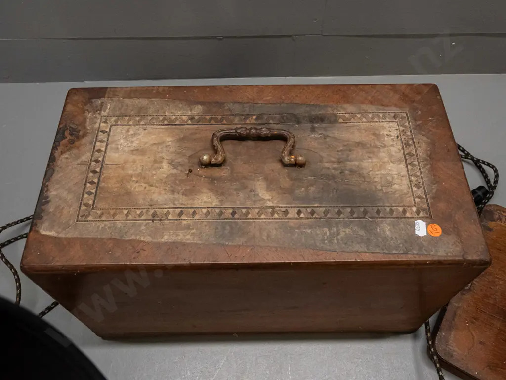 vintage German Frister & Rossmann sewing machine with British made electric motor, with switch pedal, in walnut veneered Image 1++