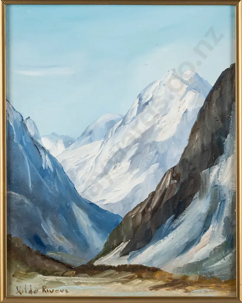 Hilda Rivers - framed oil "Mt Cook" H240 W190 Image 1++