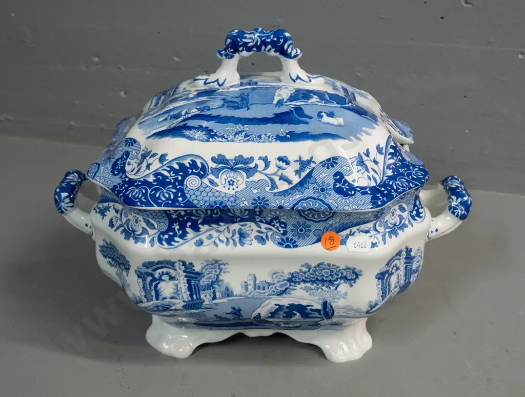 Spode Italian pattern large lidded tureen H-270 W-350 D-220 Image 1++