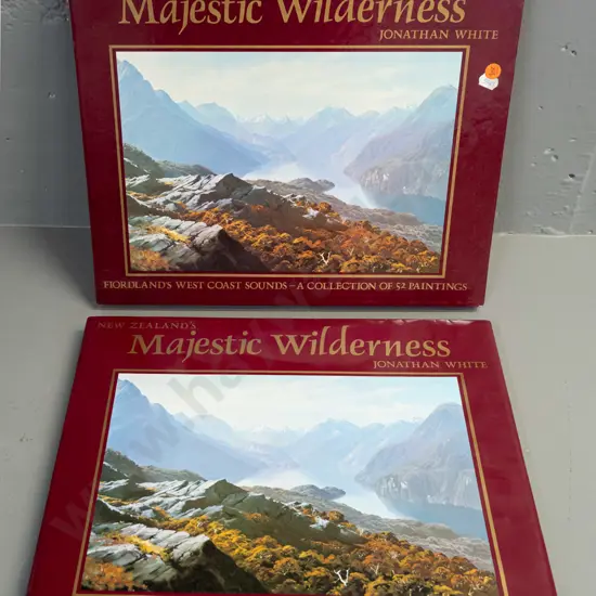 Book: signed copy "Jonathan White - New Zealand's Majestic Wilderness" w/text by John Hall-Jones, pub 1981, signed by