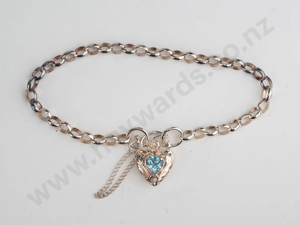 sterling silver topaz belcher bracelet Image 1++