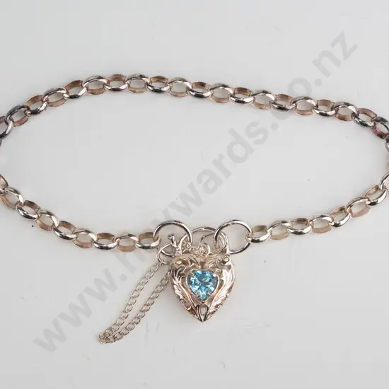 sterling silver topaz belcher bracelet