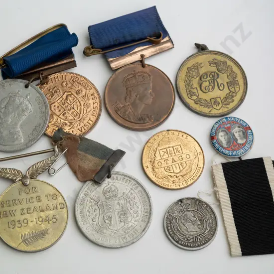 tray of service and other medals
